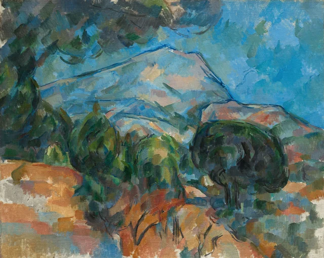 La montaña Sainte-Victoire sobre el camino de Le Tholonet (con pino piñonero), Paul Cézanne