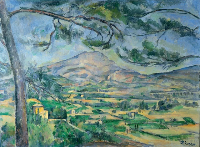 La montaña Sainte-Victoire con el gran pino, Paul Cézanne