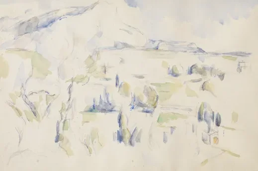 La Montagne Sainte-Victoire vue des Lauves en hiver