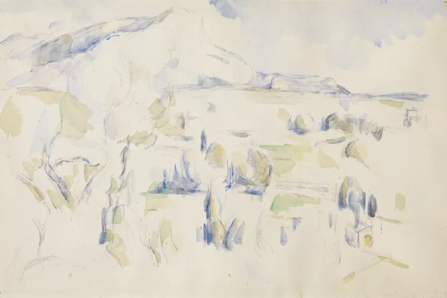 La montaña Sainte-Victoire vista desde Les Lauves en invierno, Paul Cézanne