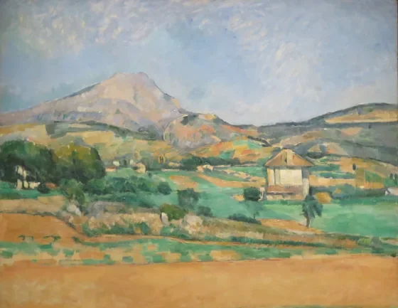 La Montagne Sainte-Victoire vue du chemin de Valcros (et la bastide La Générale)