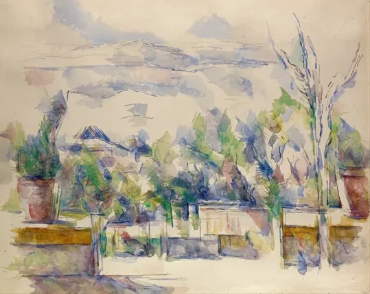 La terrasse du jardin des Lauves