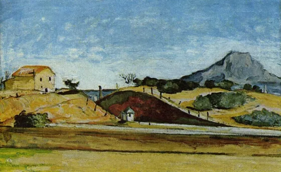 La tranchée avec la Montagne Sainte-Victoire