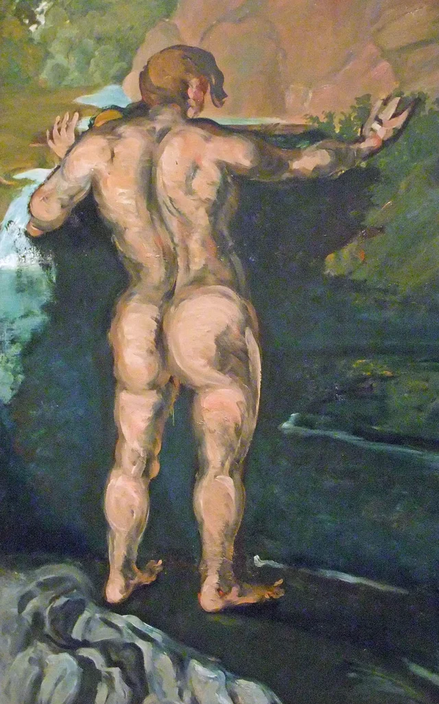 El bañista junto a la roca