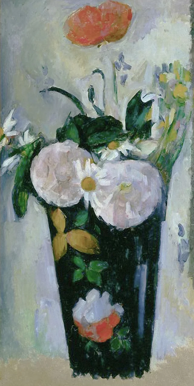 El jarrón azul oscuro, III, Paul Cézanne
