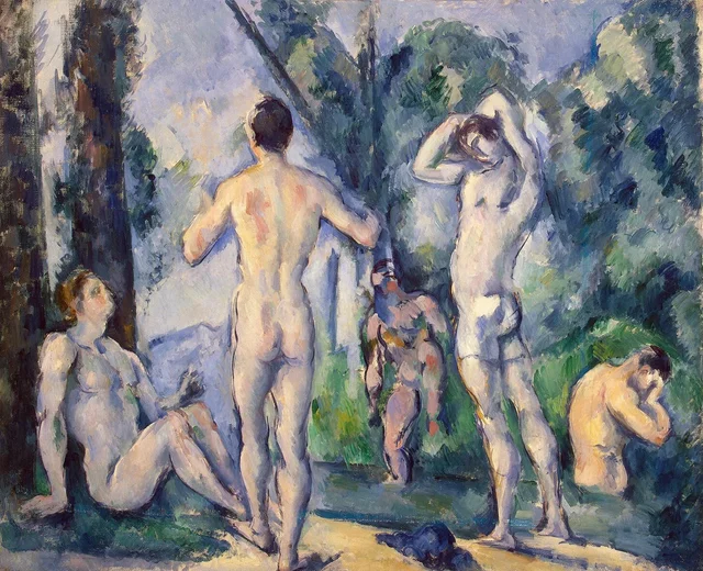 Los bañistas al aire libre