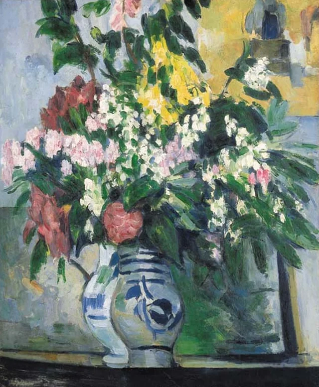 Los dos jarrones de flores