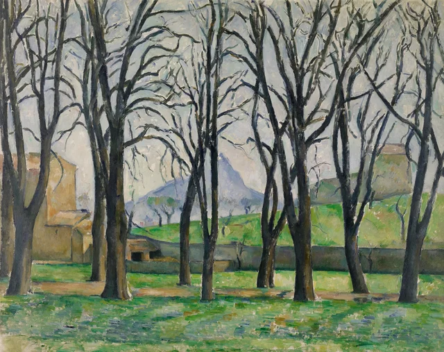 Los castaños del Jas de Bouffan en invierno
