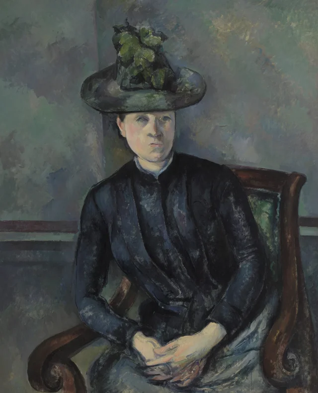 Madame Cézanne con sombrero verde