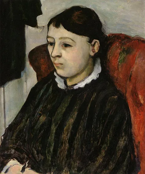 Madame Cezanne en robe rayée