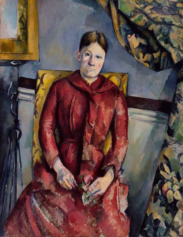 Madame Cézanne en robe rouge, Paul Cézanne