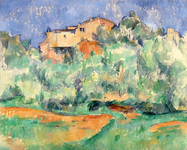 Casa de Bellevue y palomar, Paul Cézanne