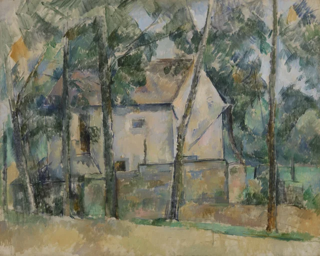 Casa y árboles, Paul Cézanne