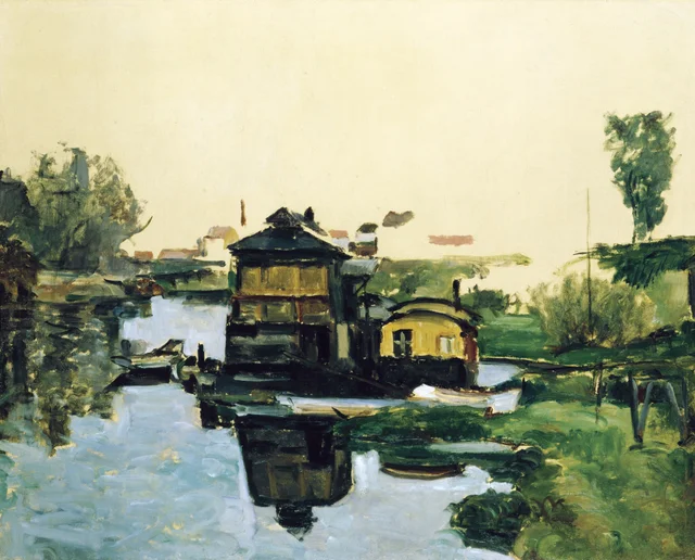 Casas flotantes sobre un río