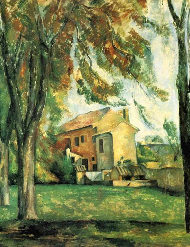 Castaños y granja en el Jas de Bouffan