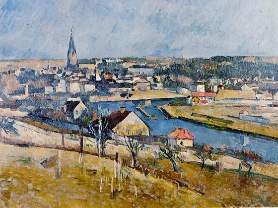 Melun vu depuis Le Mée-sur-Seine