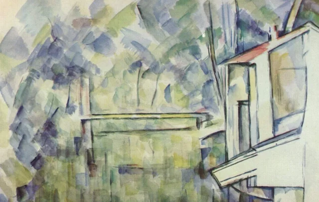Molino sobre un río, Paul Cézanne
