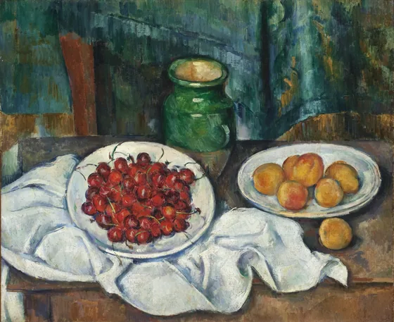Nature morte au plat de cerises