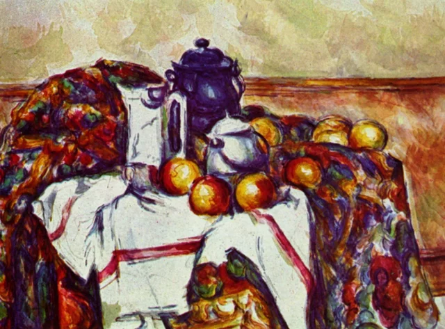 Naturaleza muerta con jarra de leche azul, Paul Cézanne