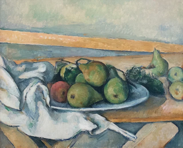 Naturaleza muerta con peras, Paul Cézanne