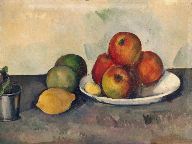 Bodegón con manzanas