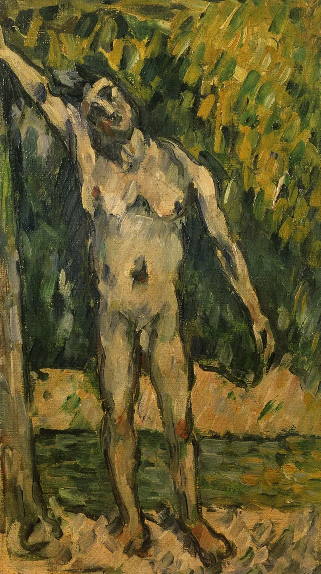 Desnudo de joven bañista
