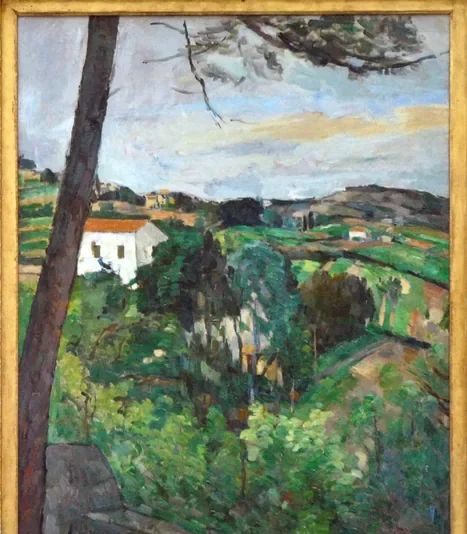 Paysage au toit rouge