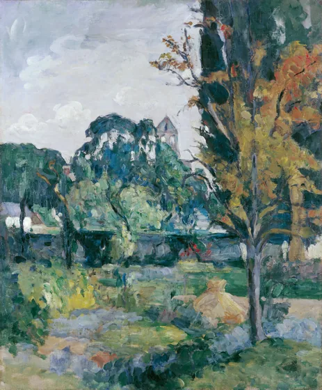 Paysage avec clocher