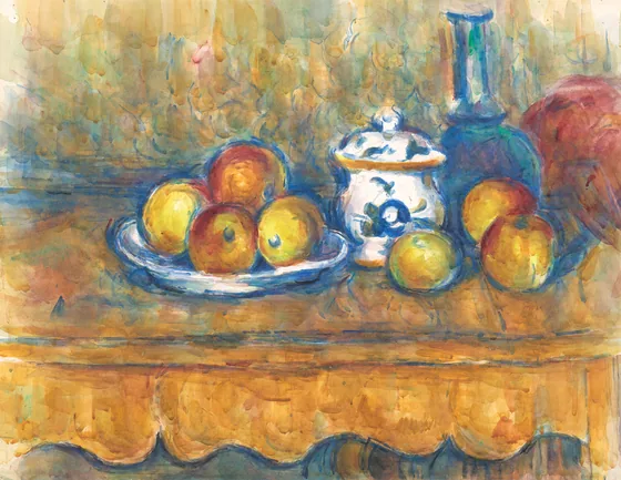 Pommes, carafe et sucrier