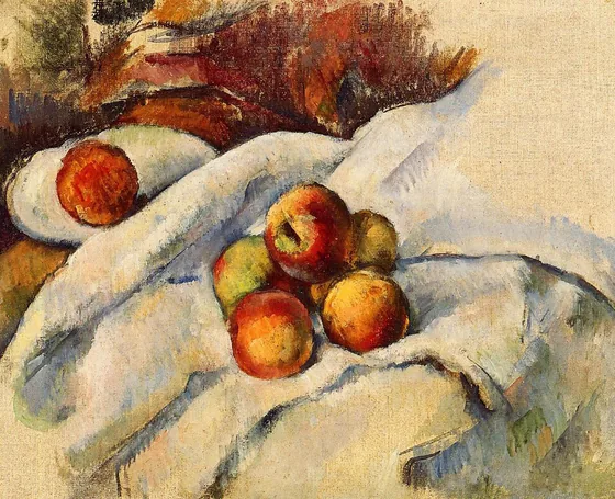 Pommes sur un linge