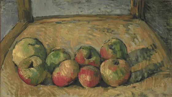 Pommes sur une chaise