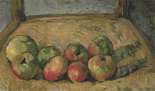 Pommes sur une chaise