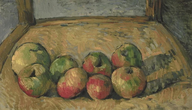 Manzanas sobre una silla, Paul Cézanne
