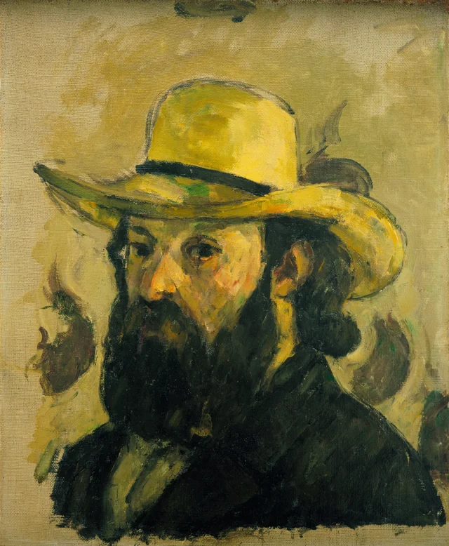Retrato del artista con sombrero de paja