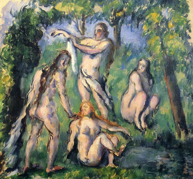 Cuatro bañistas