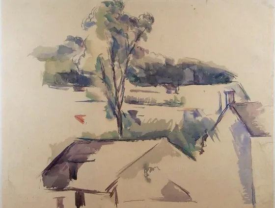Toits et arbre