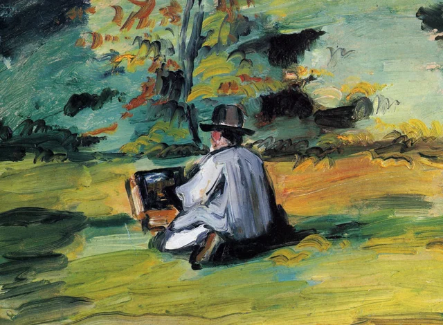 Un pintor trabajando