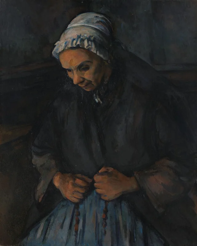 Una anciana con un rosario, Paul Cézanne