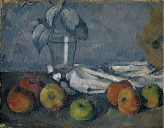 Verre et pommes
