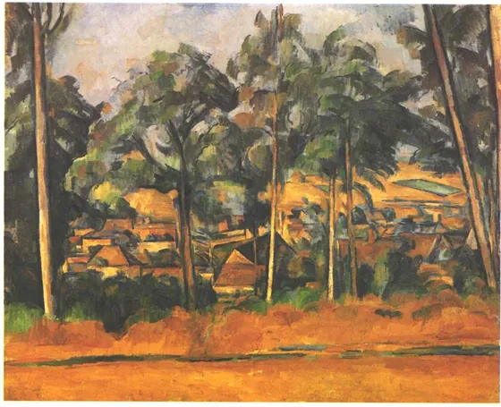 Village derrière les arbres