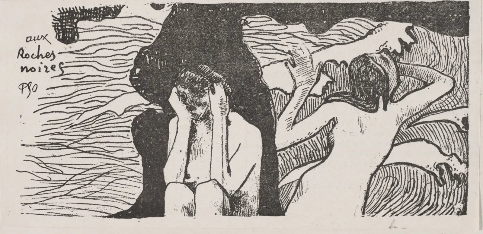 Las rocas negras, Paul Gauguin