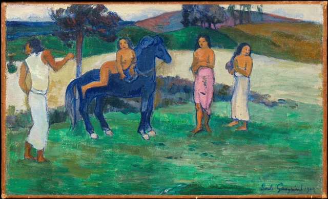 Composition with Figures and a Horse, Paul Gauguin
