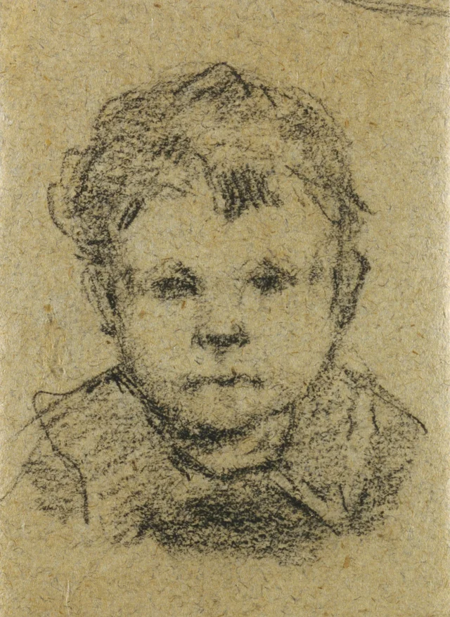 Emil Gauguin de niño, con camisa de cuello