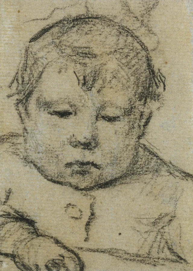 Emil Gauguin de niño, con la mano derecha adelantada