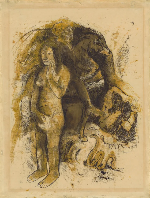 Eve ['The Nightmare'] (recto); Eve ['The Nightmare'] (verso) (2007.33), Paul Gauguin