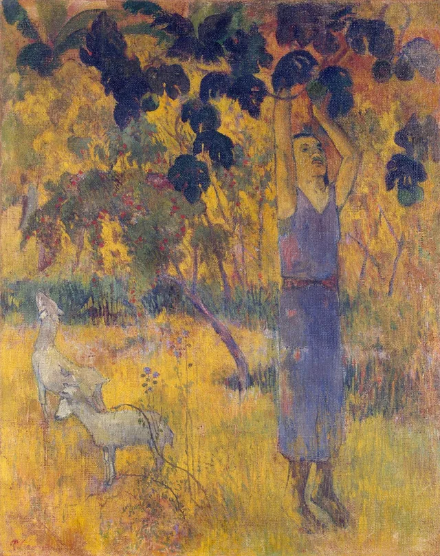 Man Picking Fruit from a Tree, Paul Gauguin