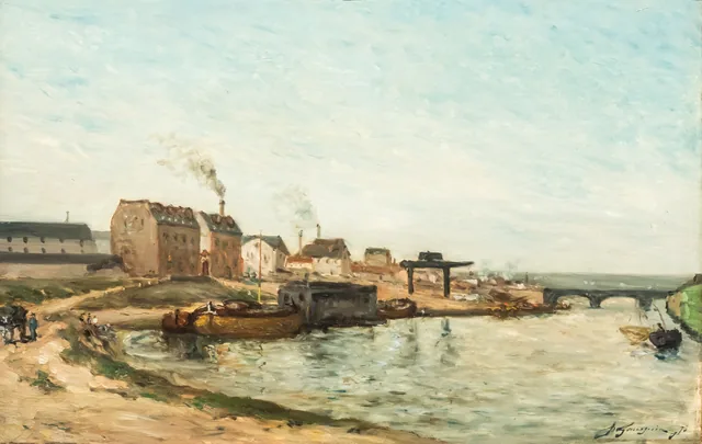 The Seine at Pont de Grenelle, Paul Gauguin