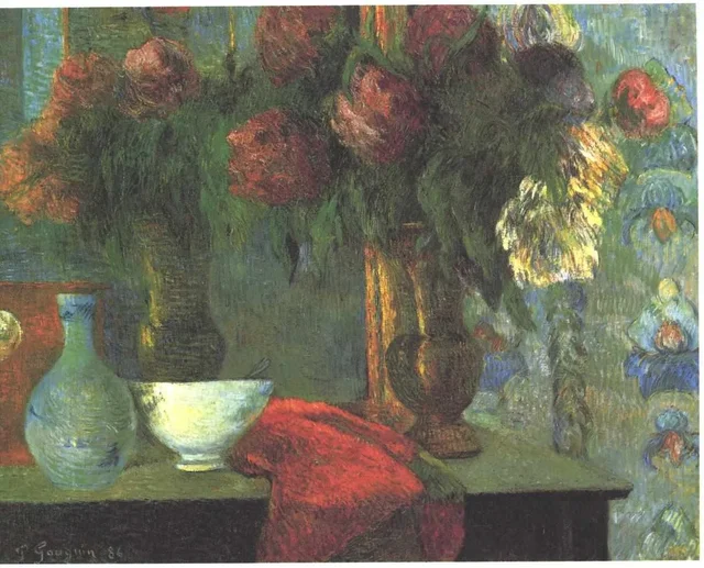 Stil life with white vase