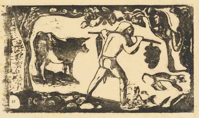 Tahitian Carrying Bananas (Le porteur de fei)