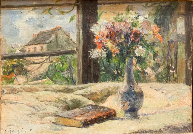 Still Life with a Vase of Flowers in the Window